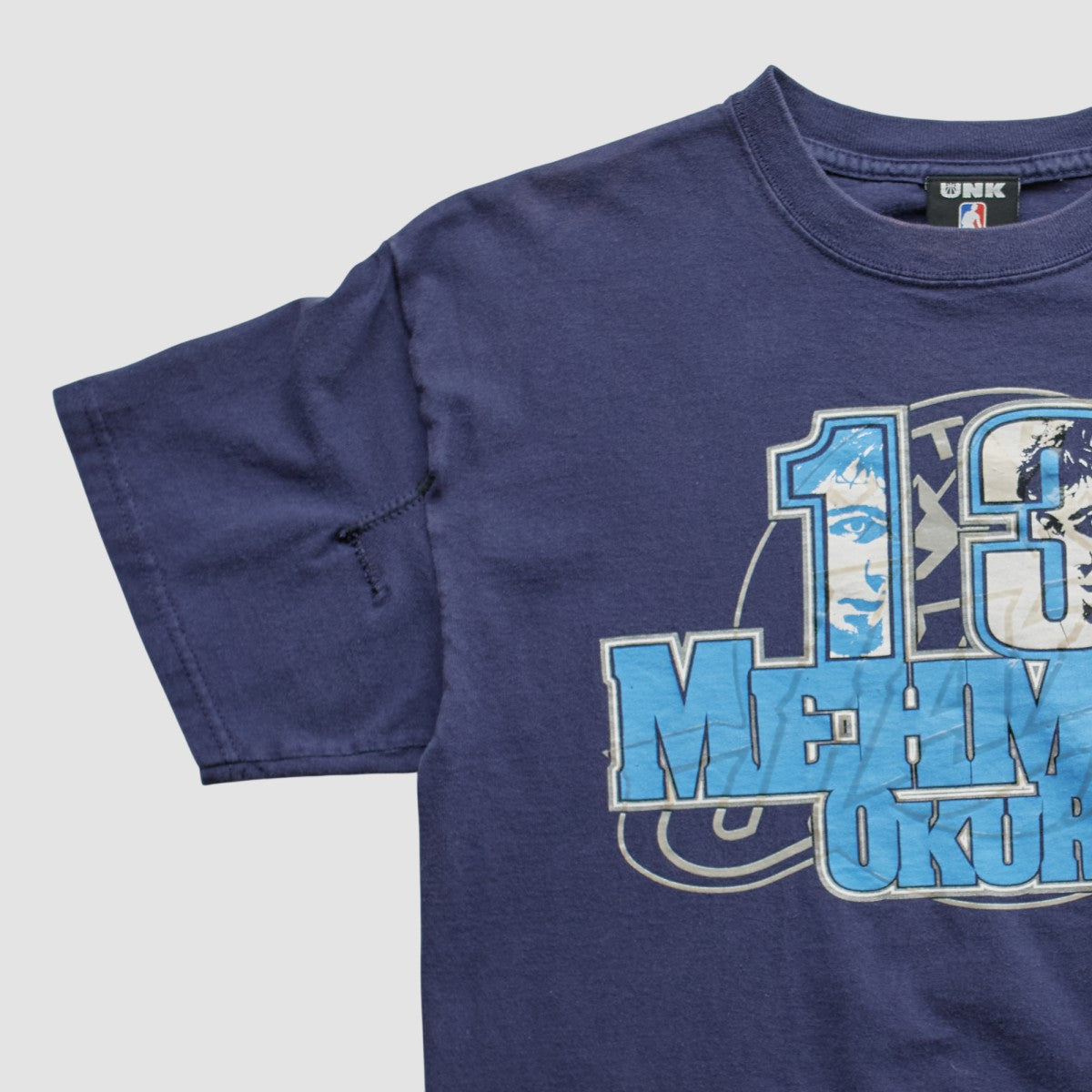 Mehmet Okur UNK 2000s T-shirt Navy Vintage - NBA