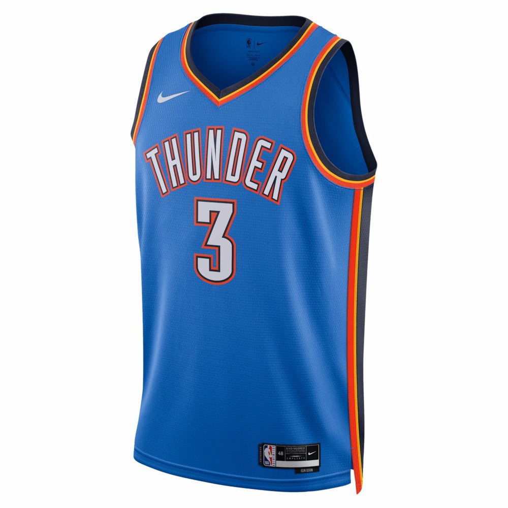 Jared McCain Oklahoma City Thunder Unisex Swingman Jersey Icon Edition Blue - NBA