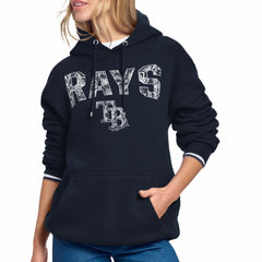 Tampa Bay Rays Starter Women's Lace Team Lockup Fleece Hoodie - MLB