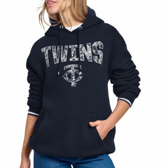 Minnesota Twins Starter Women's Lace Team Lockup Fleece Hoodie - MLB