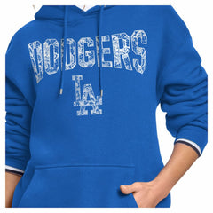 Los Angeles Dodgers Starter Women's Lace Team Lockup Fleece Hoodie - MLB