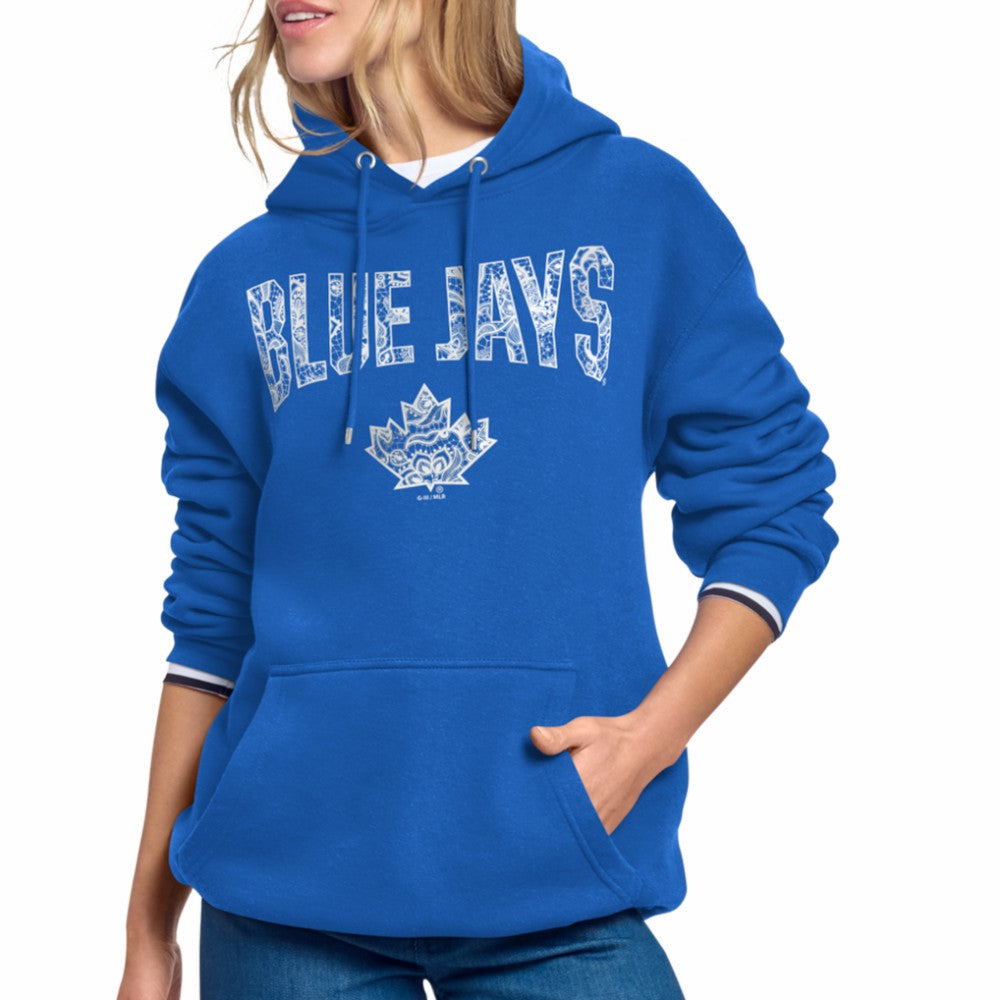 Toronto Blue Jays Starter Women's Lace Team Lockup Fleece Hoodie - MLB