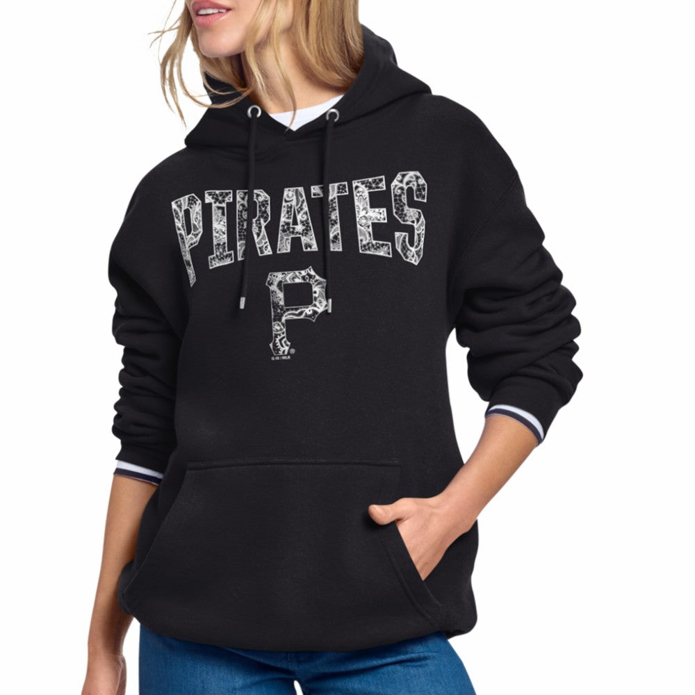 Pittsburgh Pirates Starter Women's Lace Team Lockup Fleece Hoodie - MLB
