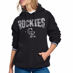 Colorado Rockies Starter Women's Lace Team Lockup Fleece Hoodie - MLB