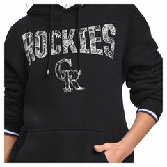 Colorado Rockies Starter Women's Lace Team Lockup Fleece Hoodie - MLB