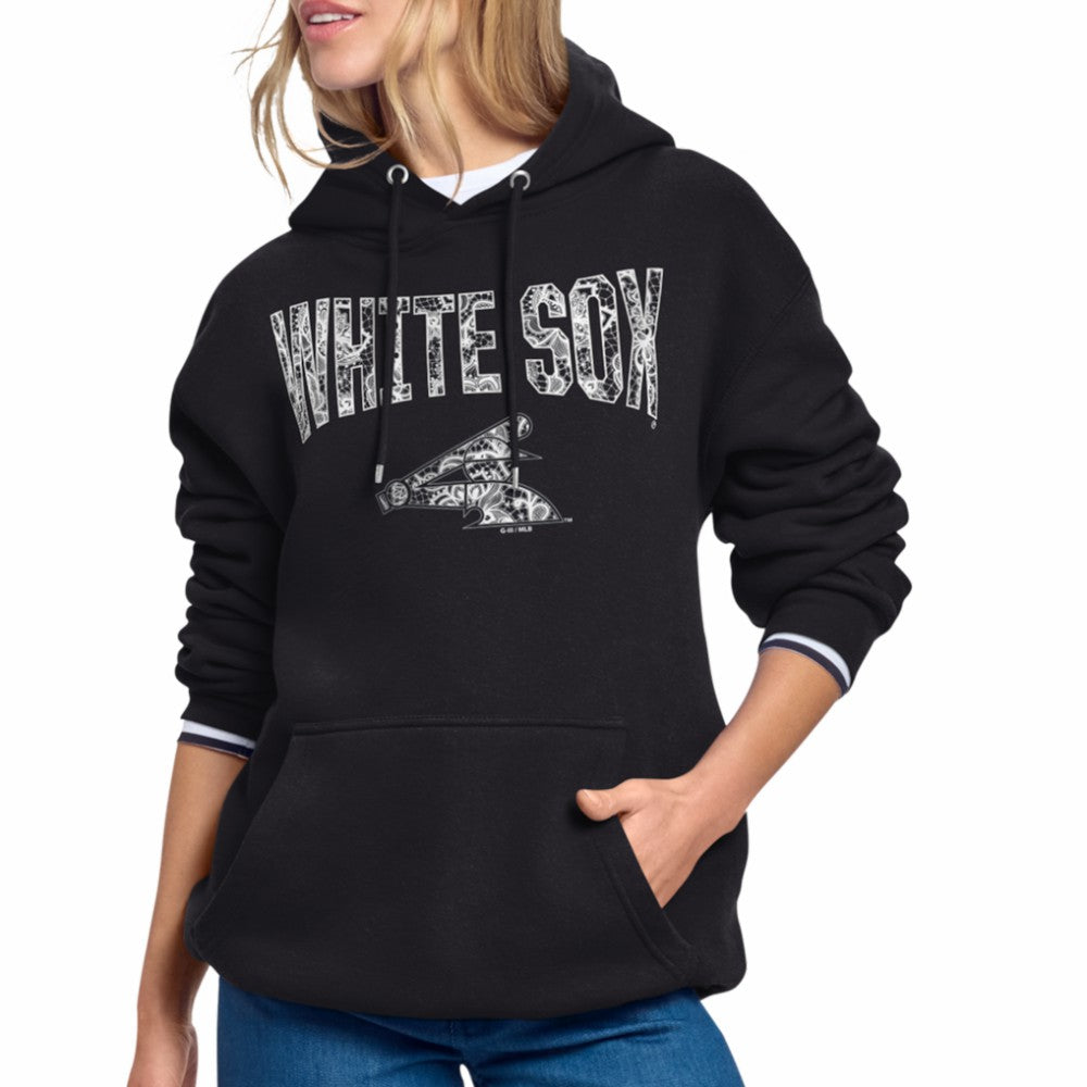 Chicago White Sox Starter Women's Lace Team Lockup Fleece Hoodie - MLB