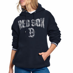 Boston Red Sox Starter Women's Lace Team Lockup Fleece Hoodie - MLB