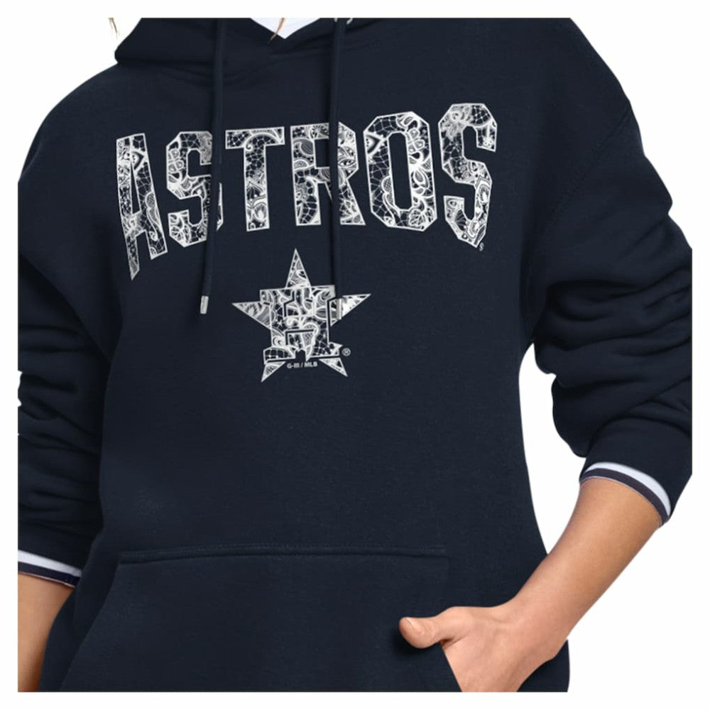 Houston Astros Starter Women's Lace Team Lockup Fleece Hoodie - MLB