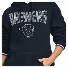 Milwaukee Brewers Starter Women's Lace Team Lockup Fleece Hoodie - MLB