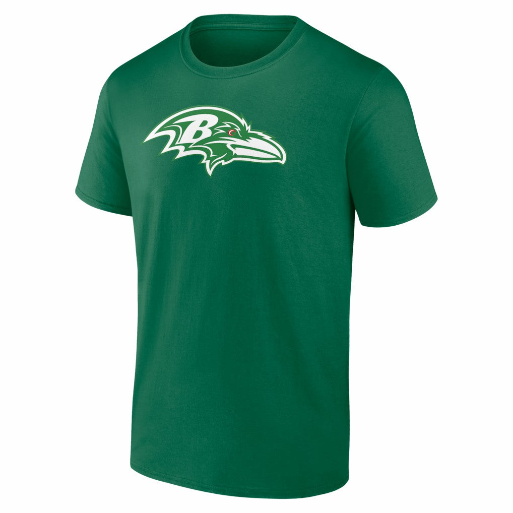 Lamar Jackson Baltimore Ravens St. Patrick's Day Icon Name & Number T-Shirt Green | NFL
