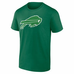 Josh Allen Buffalo Bills St. Patrick's Day Icon Name & Number T-Shirt Green | NFL