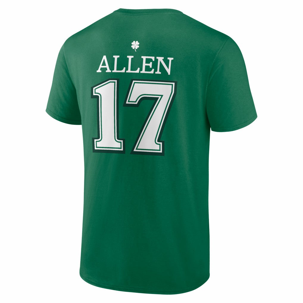 Josh Allen Buffalo Bills St. Patrick's Day Icon Name & Number T-Shirt Green | NFL