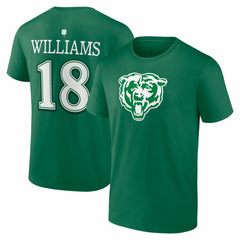 Caleb Williams Chicago Bears St. Patrick's Day Icon Name & Number T-Shirt Green | NFL