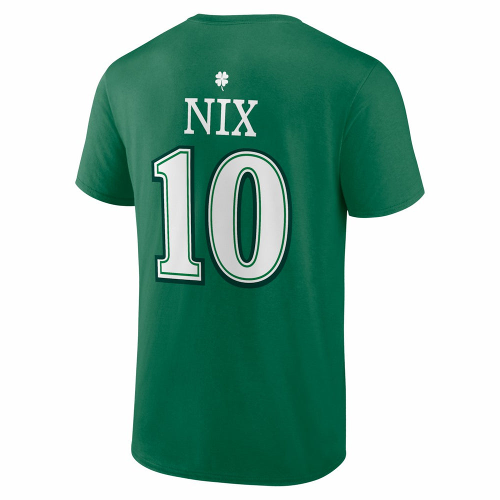 Bo Nix Denver Broncos St. Patrick's Day Icon Name & Number T-Shirt Green | NFL
