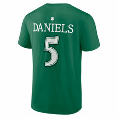 Jayden Daniels Washington Commanders St. Patrick's Day Icon Name & Number T-Shirt Green | NFL