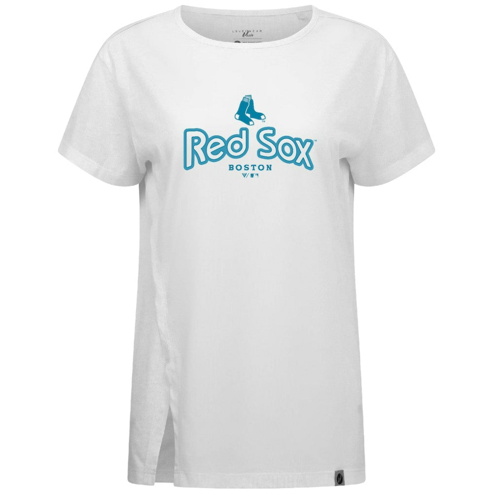 Boston Red Sox Levelwear Women's Blue Haven Influx Cornerstone T-Shirt - MLB