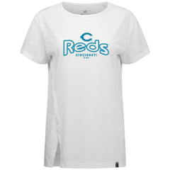 Cincinnati Reds Levelwear Women's Blue Haven Influx Cornerstone T-Shirt - MLB