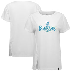 San Diego Padres Levelwear Women's Blue Haven Influx Cornerstone T-Shirt - MLB