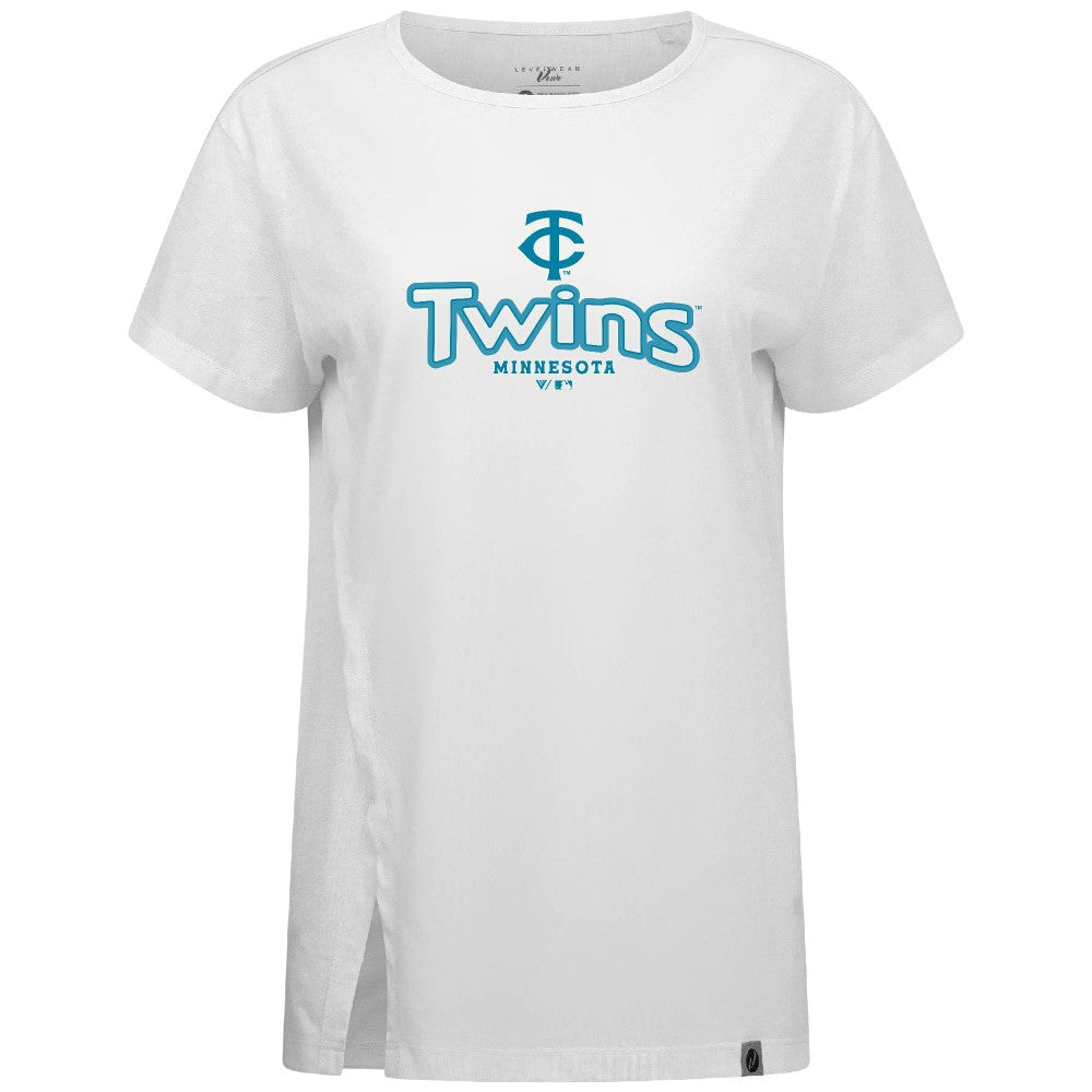 Minnesota Twins Levelwear Women's Blue Haven Influx Cornerstone T-Shirt - MLB