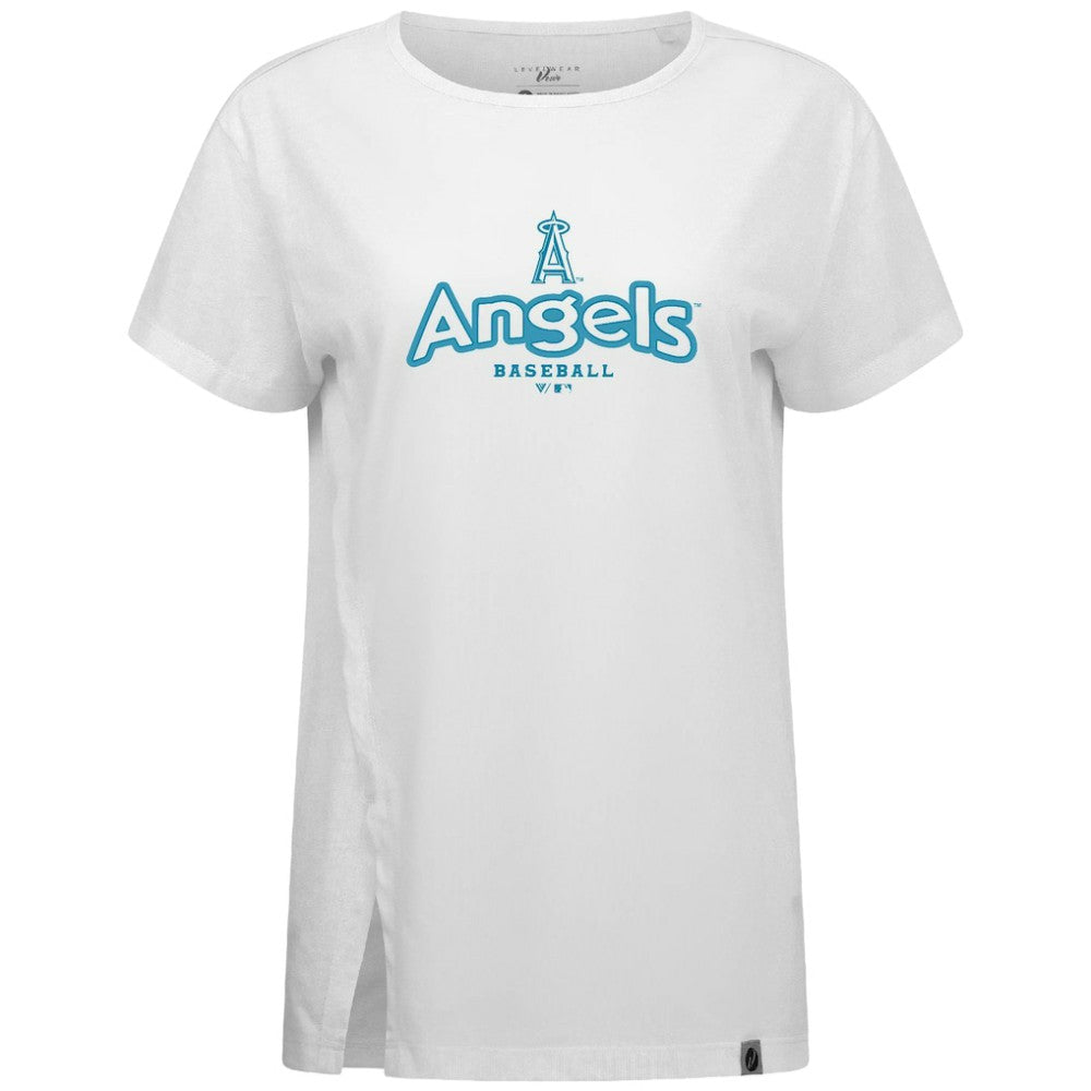 Los Angeles Angels Levelwear Women's Blue Haven Influx Cornerstone T-Shirt - MLB