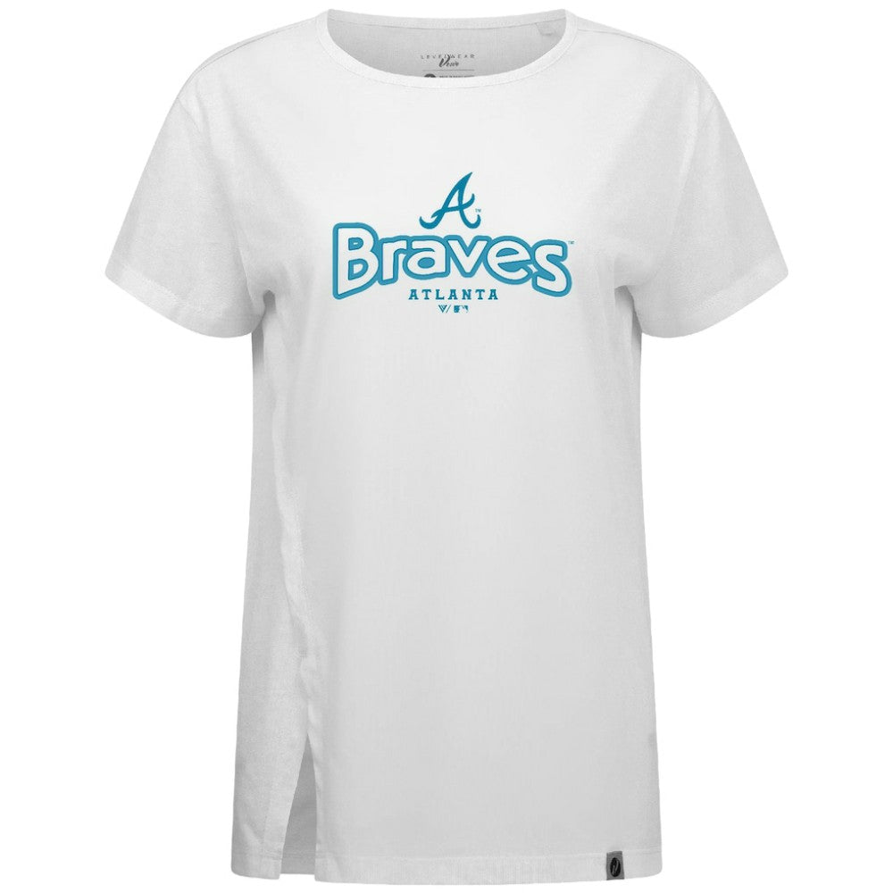 Atlanta Braves Levelwear Women's Blue Haven Influx Cornerstone T-Shirt - MLB