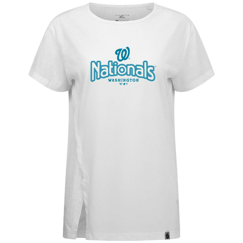Washington Nationals Levelwear Women's Blue Haven Influx Cornerstone T-Shirt - MLB