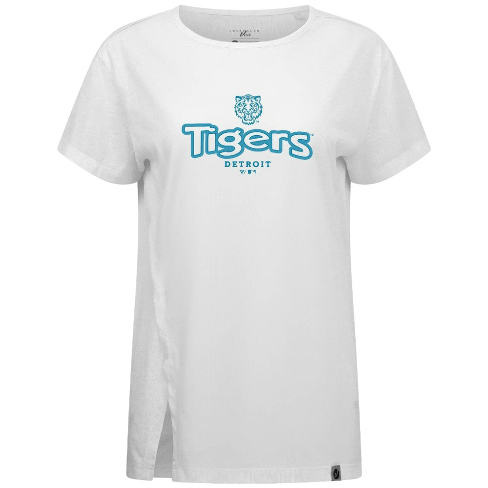 Detroit Tigers Levelwear Women's Blue Haven Influx Cornerstone T-Shirt - MLB