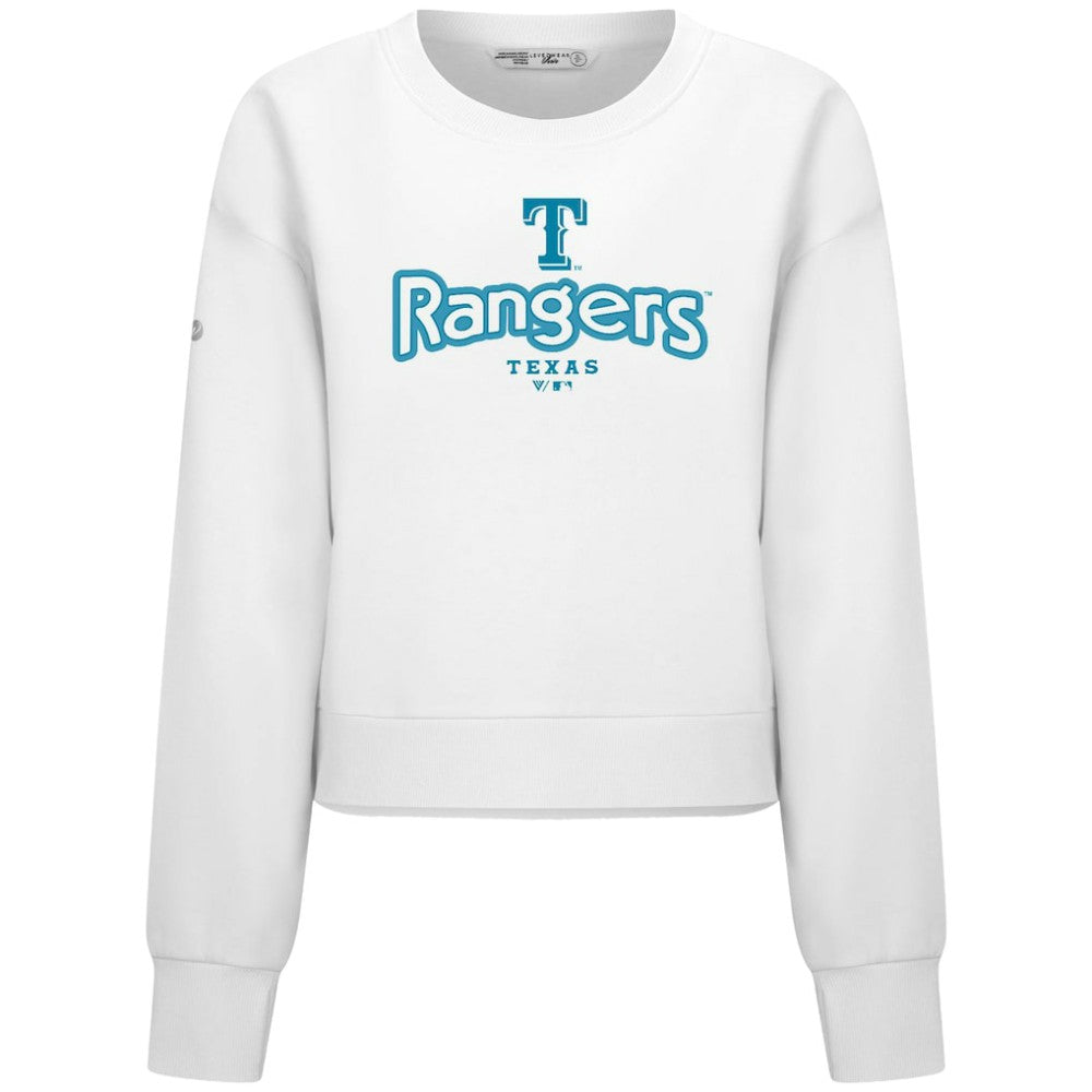 Texas Rangers Levelwear Women's Judd Cornerstone Cropped Sweatshirt - MLB