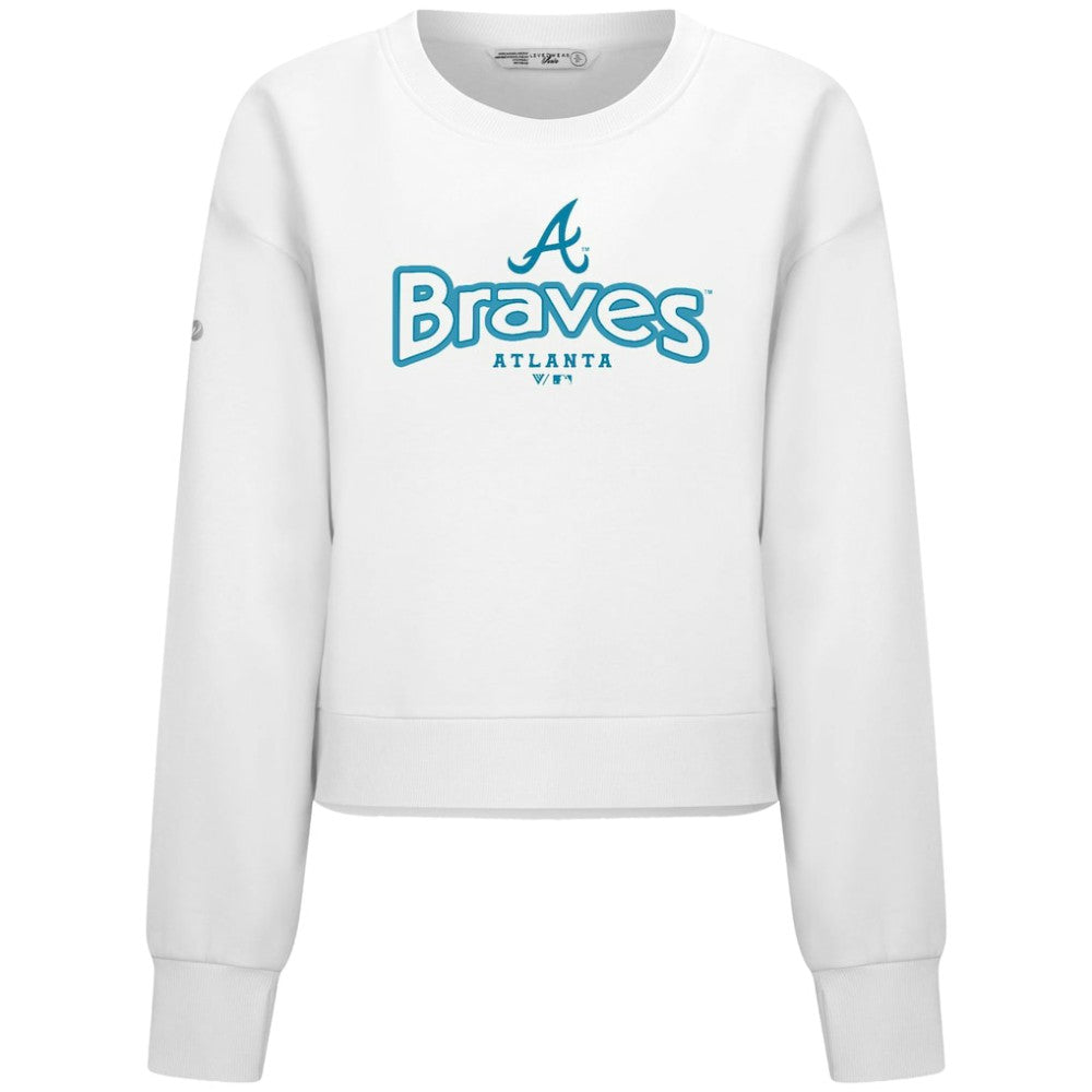Atlanta Braves Levelwear Women's Judd Cornerstone Cropped Sweatshirt - MLB