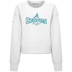 Atlanta Braves Levelwear Women's Judd Cornerstone Cropped Sweatshirt - MLB