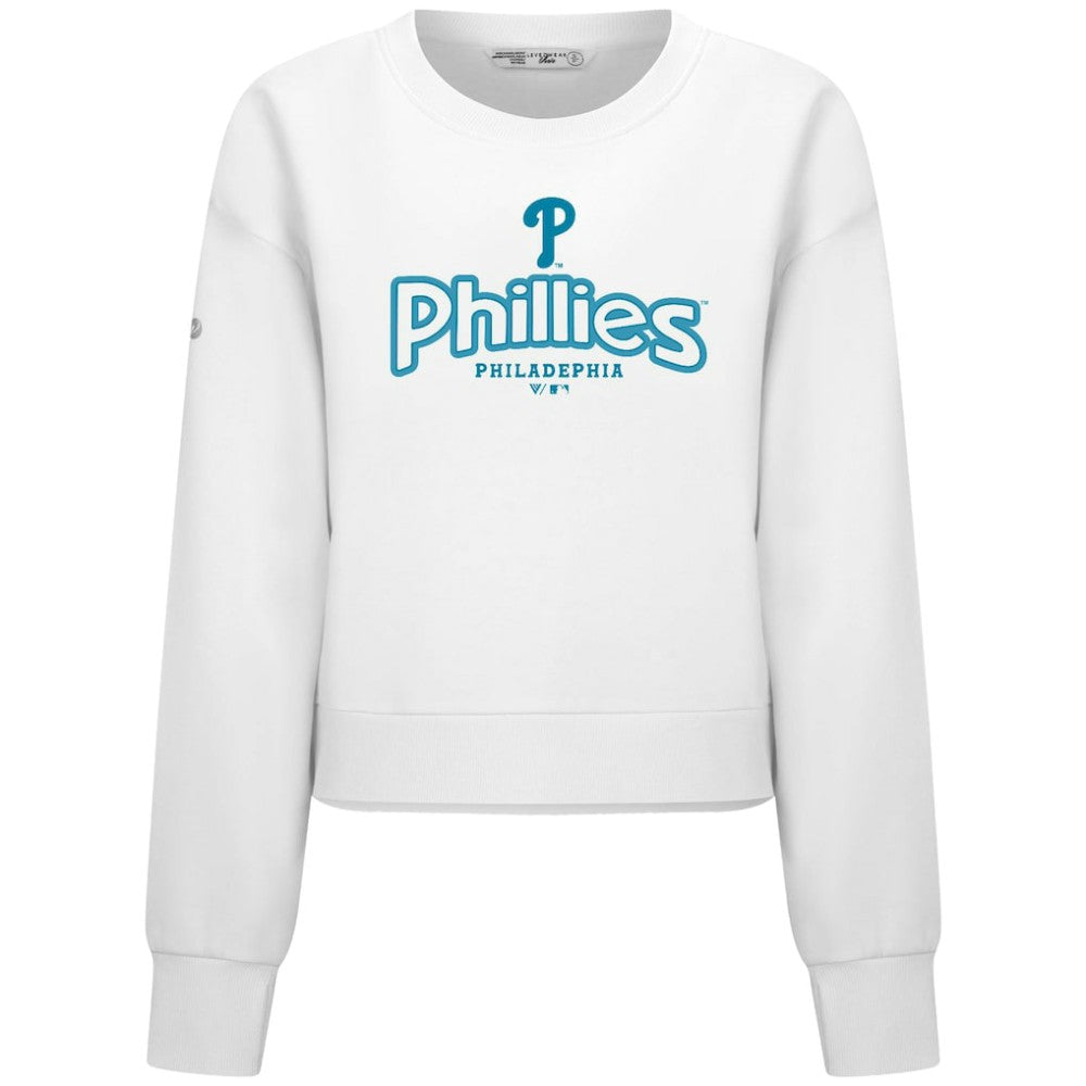 Philadelphia Phillies Levelwear Women's Judd Cornerstone Cropped Sweatshirt - MLB