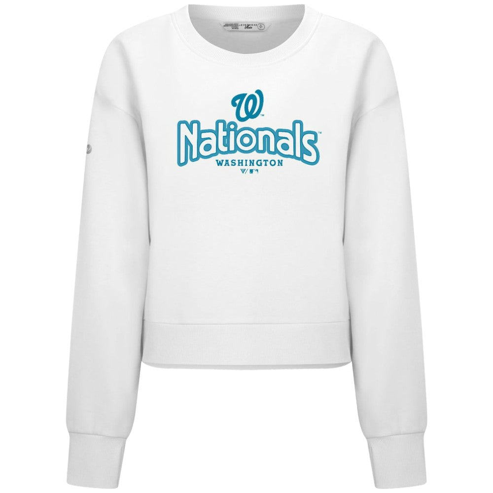 Washington Nationals Levelwear Women's Judd Cornerstone Cropped Sweatshirt - MLB