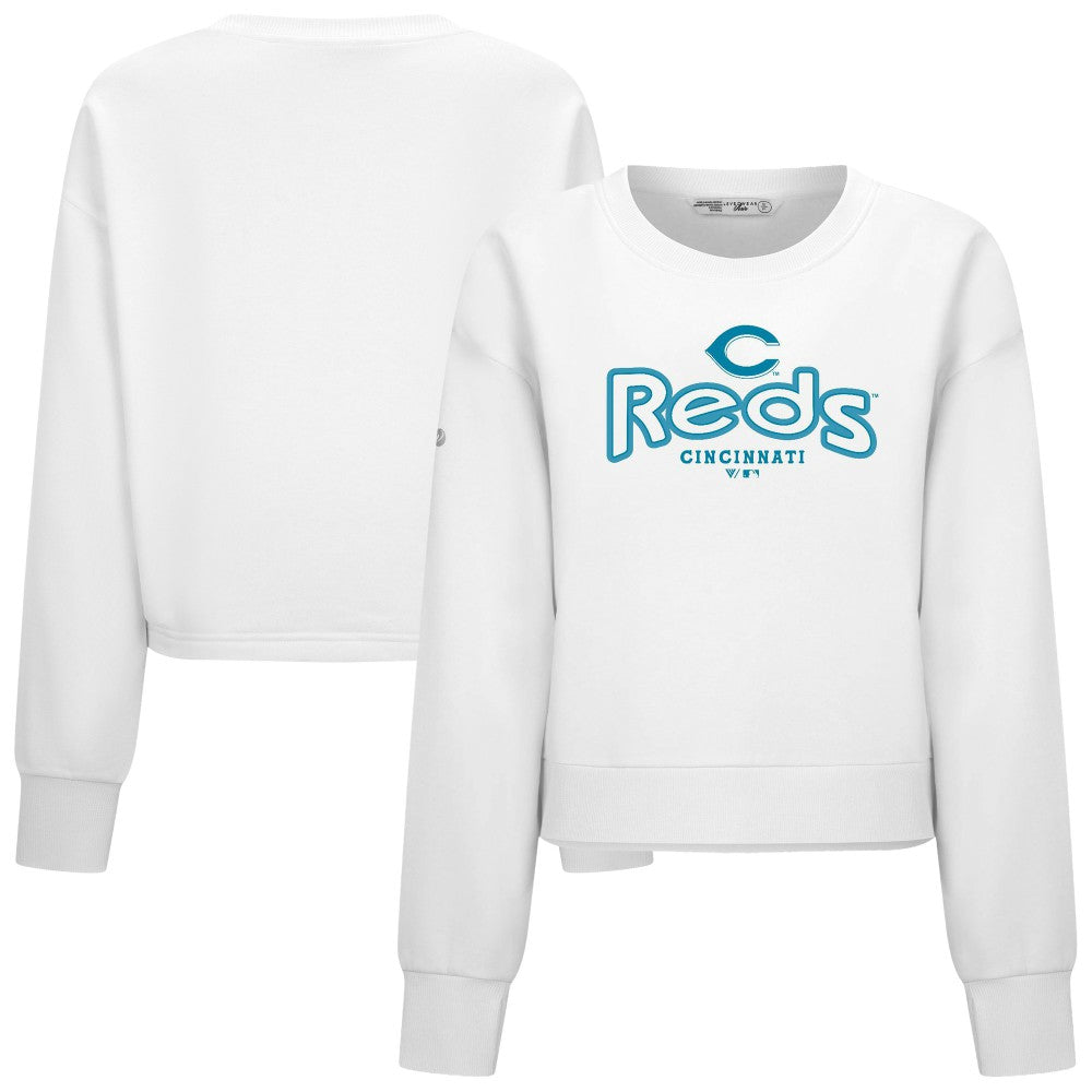 Cincinnati Reds Levelwear Women's Judd Cornerstone Cropped Sweatshirt - MLB