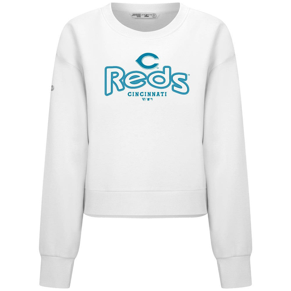 Cincinnati Reds Levelwear Women's Judd Cornerstone Cropped Sweatshirt - MLB