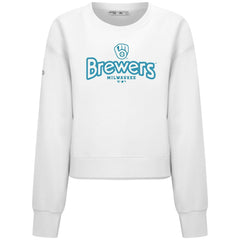Milwaukee Brewers Levelwear Women's Judd Cornerstone Cropped Sweatshirt - MLB