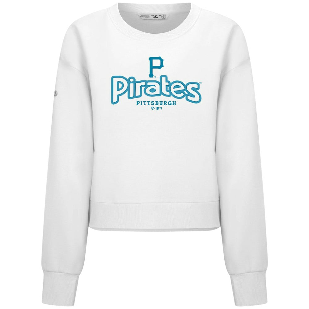 Pittsburgh Pirates Levelwear Women's Judd Cornerstone Cropped Sweatshirt - MLB