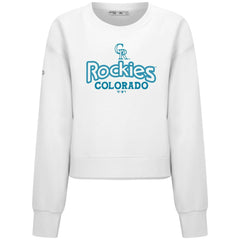 Colorado Rockies Levelwear Women's Judd Cornerstone Cropped Sweatshirt - MLB