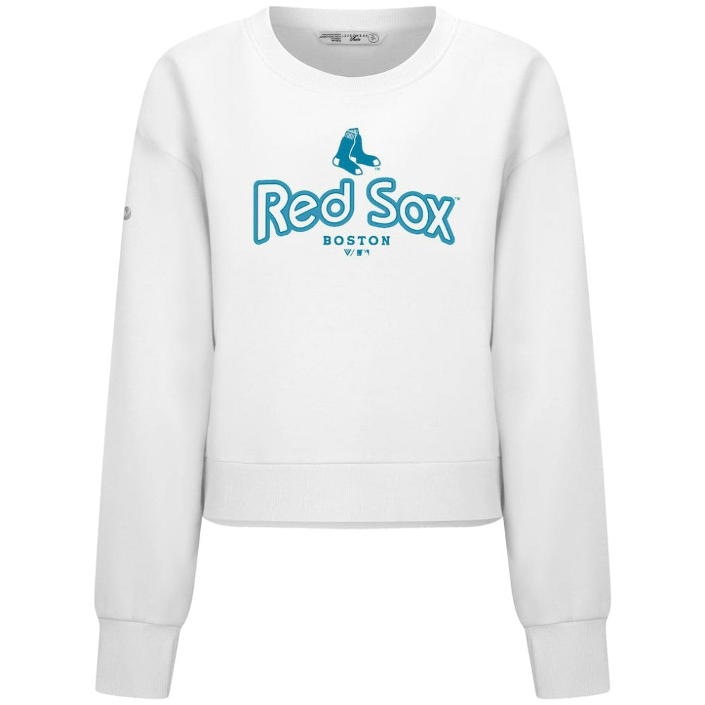 Boston Red Sox Levelwear Women's Judd Cornerstone Cropped Sweatshirt - MLB