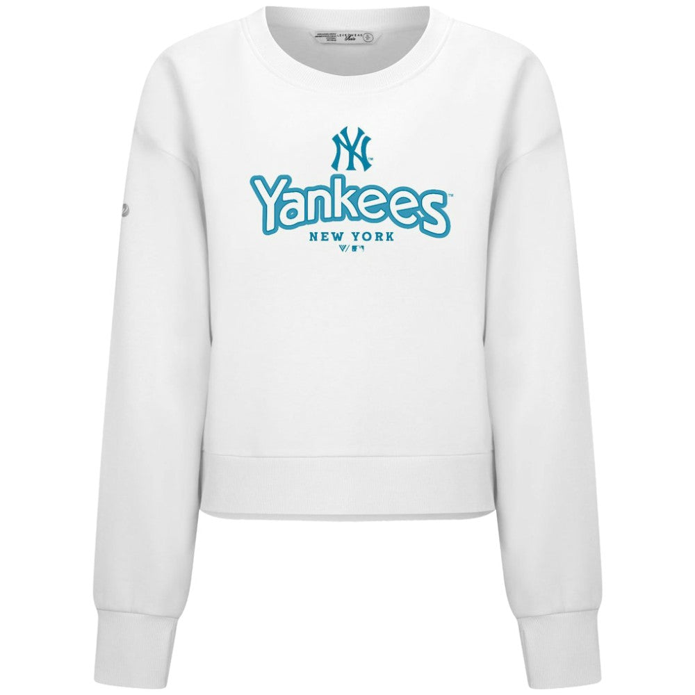 New York Yankees Levelwear Women's Judd Cornerstone Cropped Sweatshirt - MLB