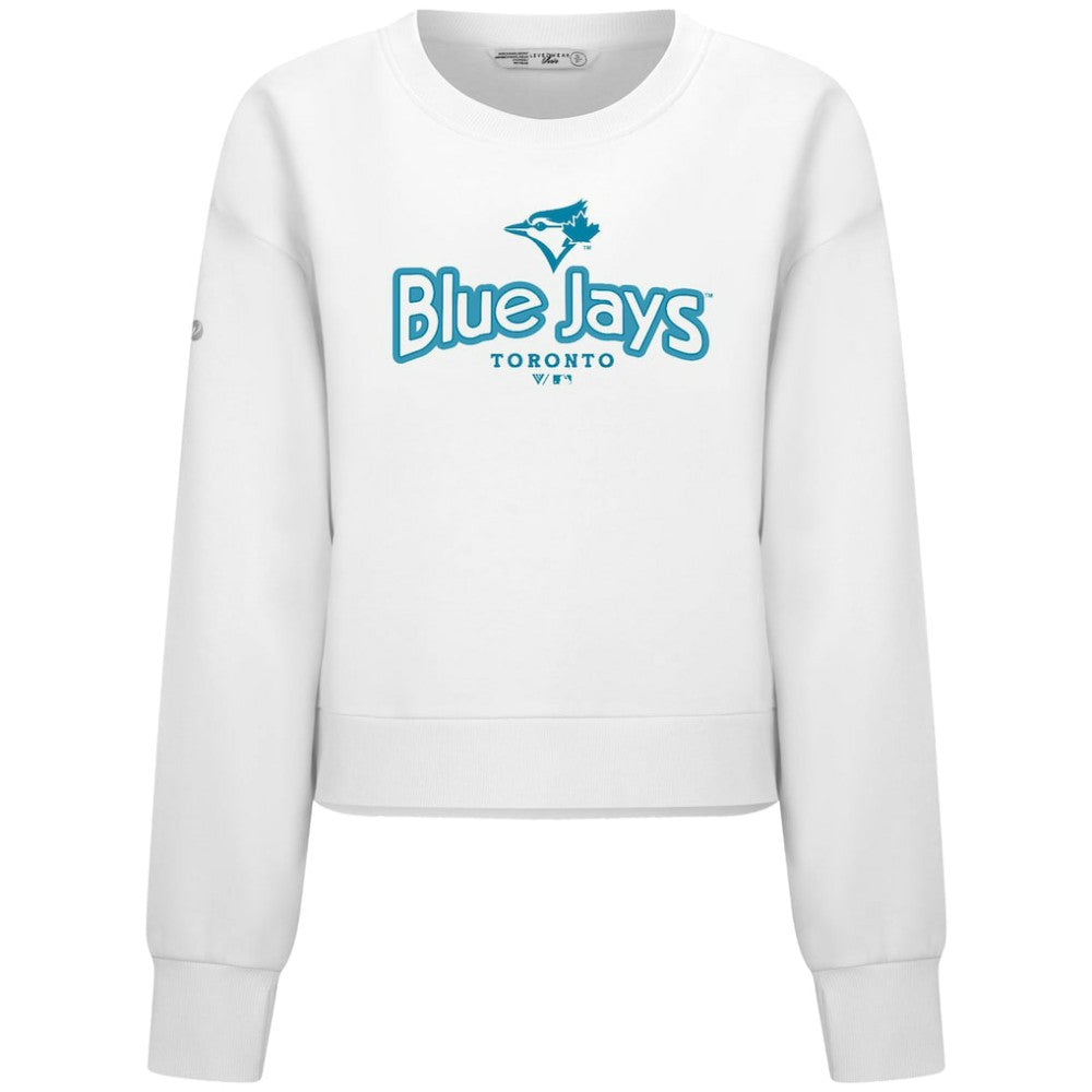 Toronto Blue Jays Levelwear Women's Judd Cornerstone Cropped Sweatshirt - MLB
