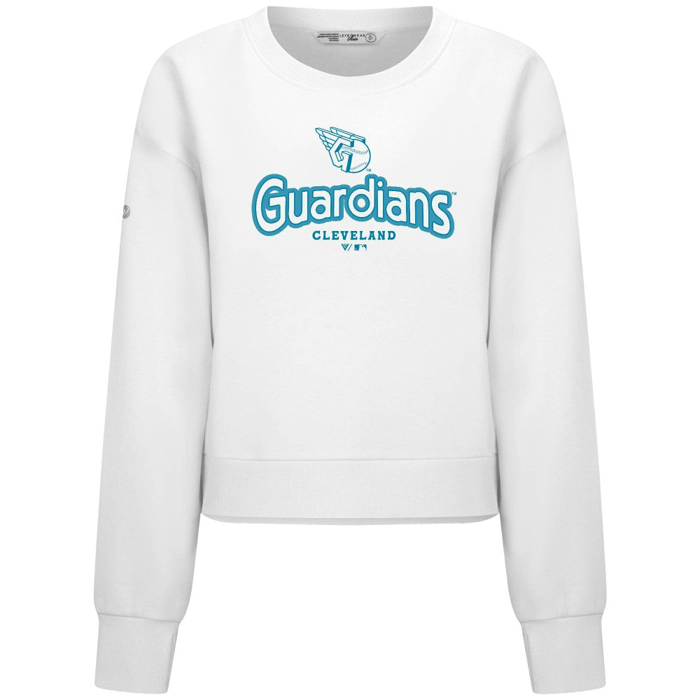 Cleveland Guardians Levelwear Women's Judd Cornerstone Cropped Sweatshirt - MLB