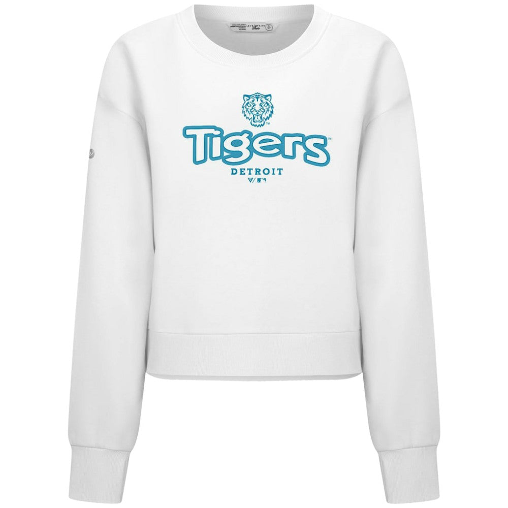 Detroit Tigers Levelwear Women's Judd Cornerstone Cropped Sweatshirt - MLB