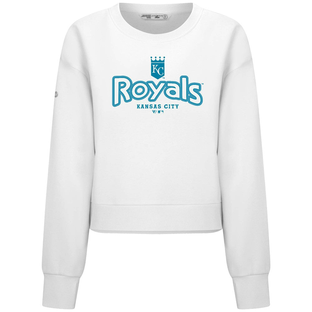 Kansas City Royals Levelwear Women's Judd Cornerstone Cropped Sweatshirt - MLB