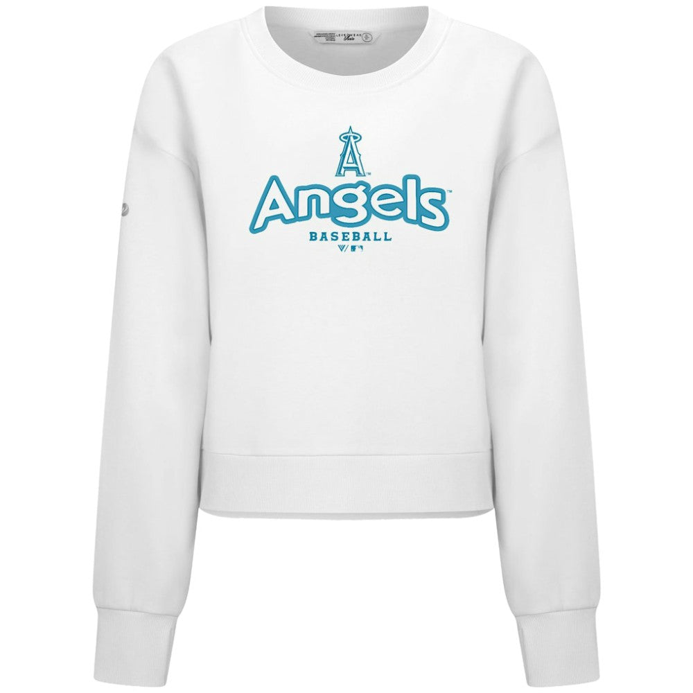 Los Angeles Angels Levelwear Women's Judd Cornerstone Cropped Sweatshirt - MLB