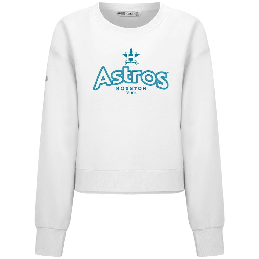 Houston Astros Levelwear Women's Judd Cornerstone Cropped Sweatshirt - MLB
