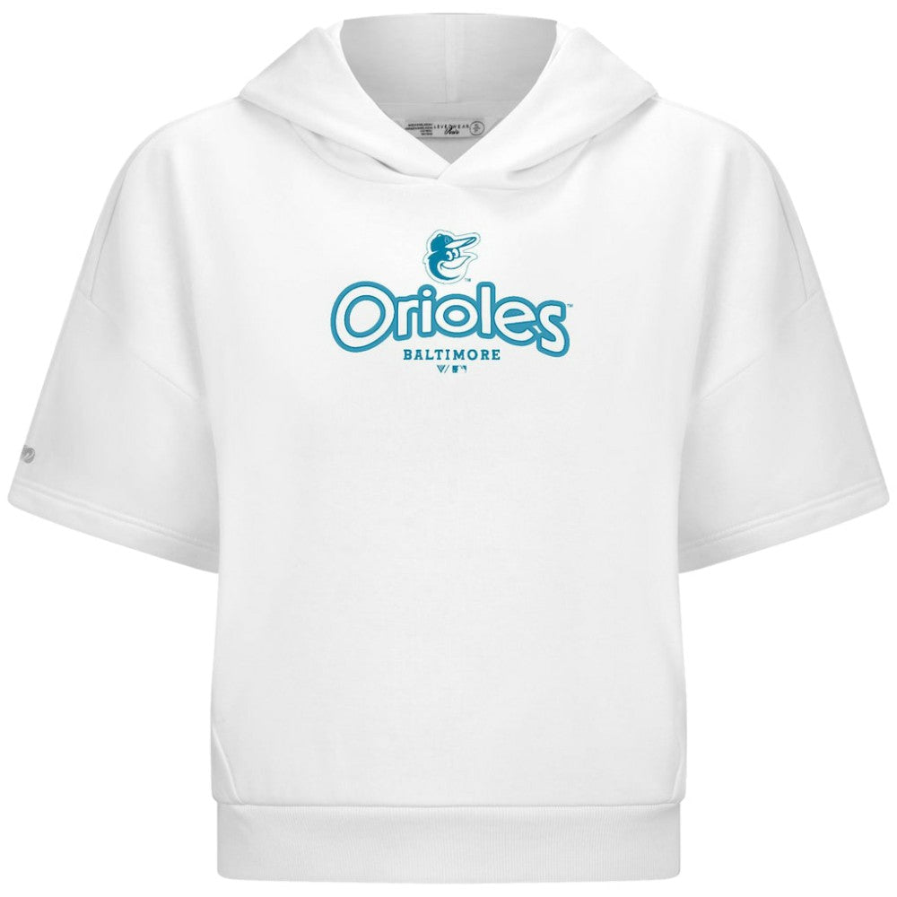Baltimore Orioles Levelwear Women's Amber Short Sleeve Cornerstone Hoodie - MLB