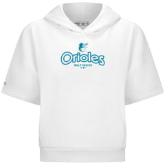 Baltimore Orioles Levelwear Women's Amber Short Sleeve Cornerstone Hoodie - MLB
