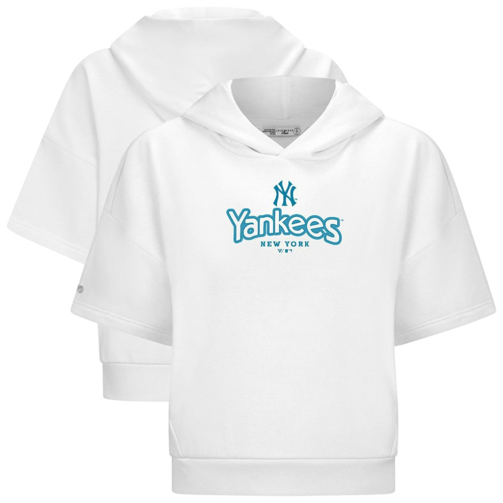 New York Yankees Levelwear Women's Amber Short Sleeve Cornerstone Hoodie - MLB