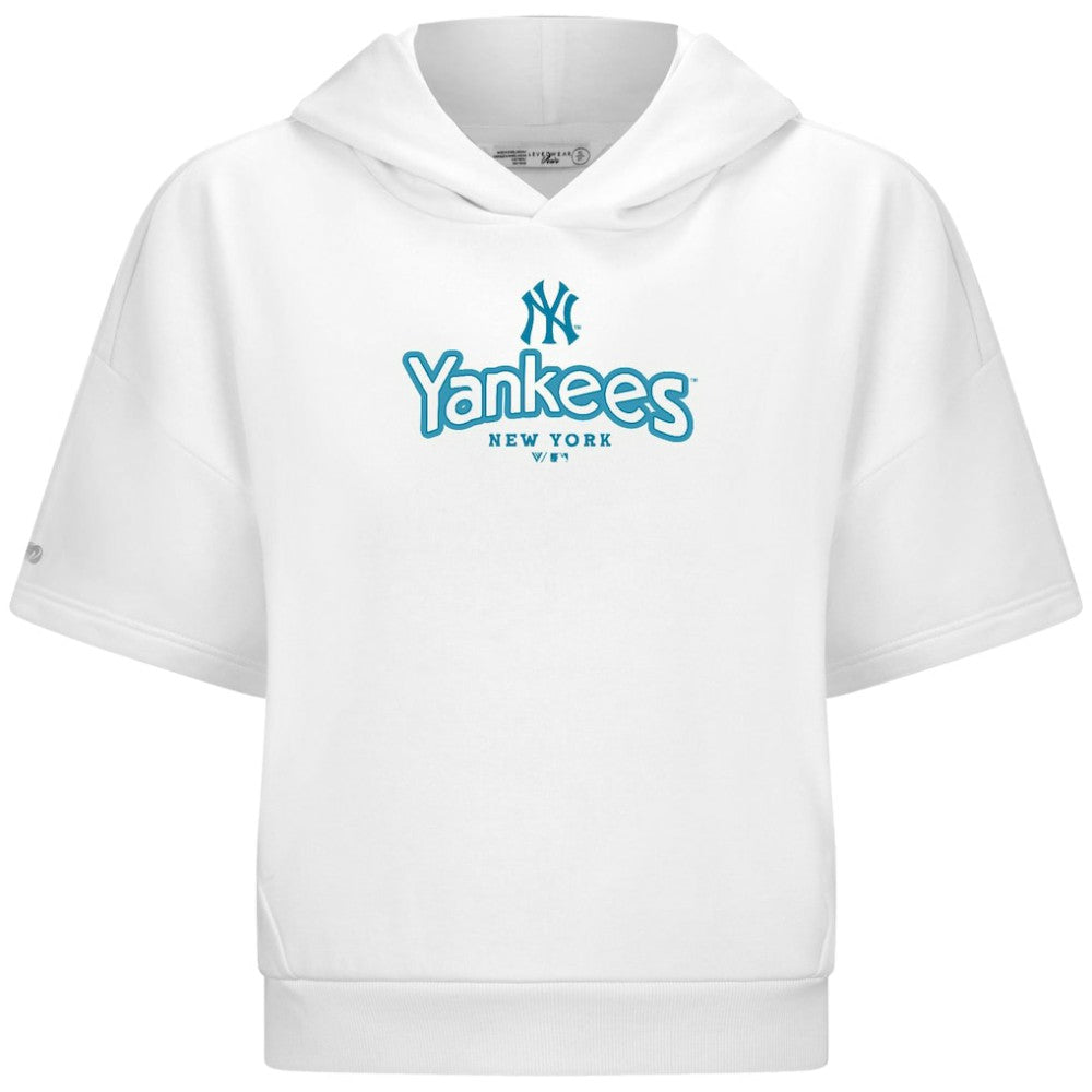 New York Yankees Levelwear Women's Amber Short Sleeve Cornerstone Hoodie - MLB