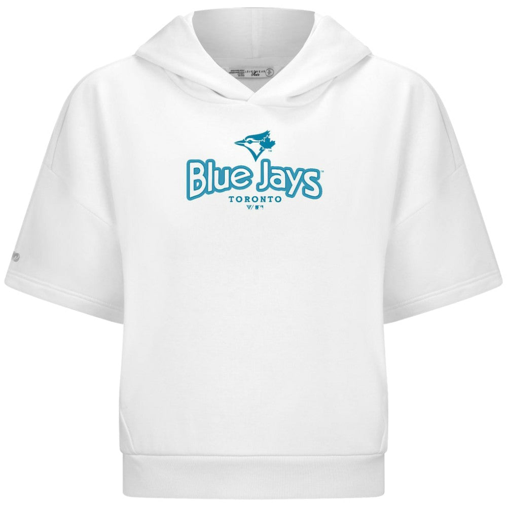 Toronto Blue Jays Levelwear Women's Amber Short Sleeve Cornerstone Hoodie - MLB